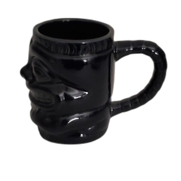 Hawaii Tiki Mug Dark Glazed Blue - Picture 1 of 5